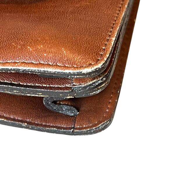 Vintage Gary's Of California Brown Leather Clutch Envelope Bag Wallet - Picture 10 of 16